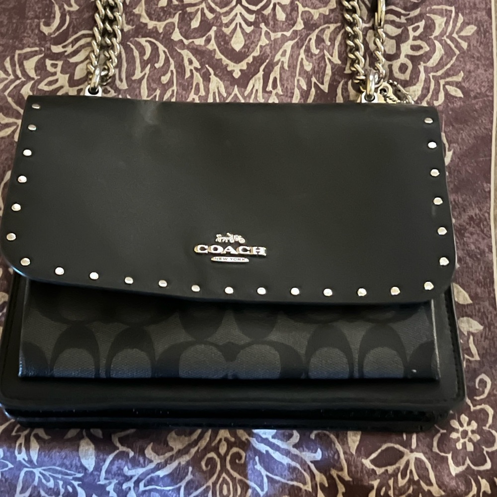 Coach Black leather Shoulder Bag